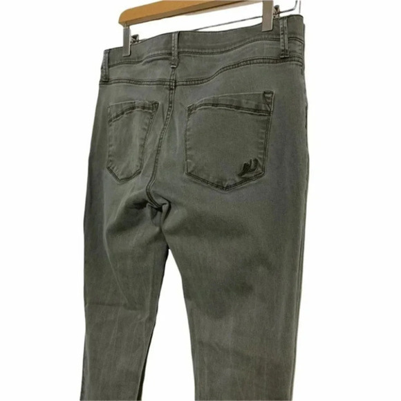 Express mid rise women's 6R distressed green ankle pants office‎ career casual - Picture 5 of 6